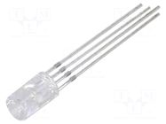 LED; RGB; 5mm; 120°; Front: recessed; -30÷85°C; Variant: tricolour OPTOSUPPLY