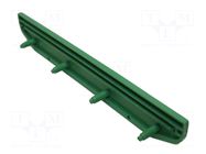 DIN rail mounting bracket; Body: green ELBAG