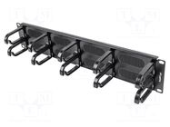 Cable organizer; 2U; black; Standard: 19" LANBERG