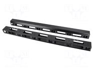 Cable organizer; 27U; black; vertical LANBERG