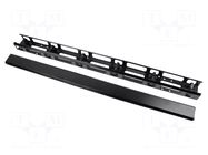 Cable organizer; 22U; black; vertical LANBERG