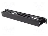 Cable organizer; 1U; black; Standard: 19" LANBERG