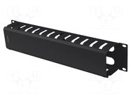 Cable organizer; 2U; black; Standard: 19" LANBERG