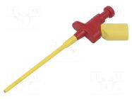 Clip-on probe; hook type; 4A; 60VDC; red; Grip capac: max.3mm; 4mm HIRSCHMANN T&M