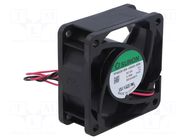 Fan: DC; axial; 12VDC; 60x60x25mm; 68m3/h; 46dBA; ball; 8300rpm SUNON
