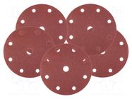 Sanding plate; Granularity: 80; Mounting: bur; with holes; Ø150mm NEO TOOLS