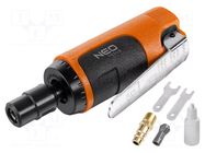 Grinder; pneumatic,straight; Pneumatic connection: 1/4" NEO TOOLS