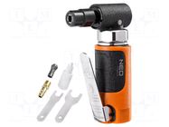 Grinder; angular,pneumatic; Pneumatic connection: 1/4" NEO TOOLS