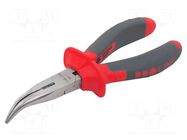 Pliers; curved,half-rounded nose; 200mm PROLINE