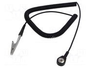 Connection cable; ESD,coiled; 1MΩ; 1.5m ELME