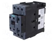 Contactor: 3-pole; NO x3; Auxiliary contacts: NO + NC; 110VAC; 80A SIEMENS
