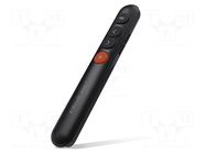 Presenter; black; USB A plug; 2.4GHz; 30m QOLTEC