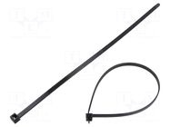 Cable tie; L: 387mm; W: 7.6mm; black; polyamide; 535N; Ømax: 105mm HELLERMANNTYTON