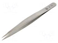 Tweezers; 135mm; for precision works; Blade tip shape: flat PIERGIACOMI