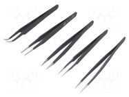 Tweezers-set; universal; ESD; 5pcs. PIERGIACOMI