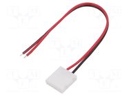 LED tape connector; for tape-wire connection; with leads; 6A POS