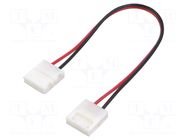 LED tape connector; for tape-to-tape connection; with leads; 6A POS