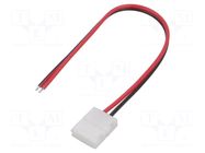 LED tape connector; for tape-wire connection; with leads; 6A POS