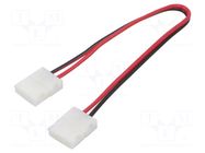 LED tape connector; for tape-to-tape connection; with leads; 6A POS