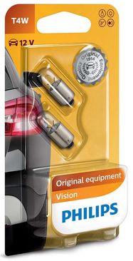Spuldze 12V 4W BA9s, PHILIPS, 2gab