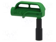 Adapter; 4A; green; Tip diameter: 10mm; Socket size: 4mm; MGP ELECTRO-PJP