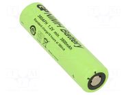 Re-battery: Ni-MH; 7/5A; 1.2V; 3800mAh; Ø17.5x67mm; 380mA GP