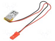 Re-battery: Li-Po; 3.7V; 40mAh; cables,JST SYP-02T-1 socket AKYGA BATTERY