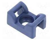 Holder; screw; blue; cable ties HELLERMANNTYTON