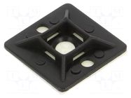 Holder; screw,self-adhesive; polyamide; UL94V-2; black; Ht: 5.5mm BOSSARD