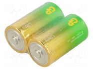 Battery: alkaline; C; 1.5V; non-rechargeable; 2pcs; ULTRA G-TECH GP
