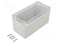 Enclosure: multipurpose; X: 80mm; Y: 160mm; Z: 85mm; polycarbonate GAINTA