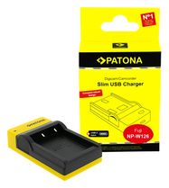 PATONA Slim USB charger with USB-C Input for Fujifilm Fuji NP-W126 FinePix HS30 EXR HS30EXR HS-30EXR HS33, PATONA