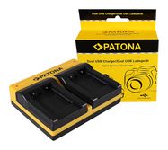 PATONA Dual Ladegerät f. Kodak Olympus Li-40B Klic 7006 Olympus Li-40B Olympus Li-40B inkl. Micro-US, PATONA