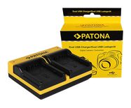 PATONA Dual Ladegerät f. Hitachi CGA-DU14 DZMV350A DZMV350A DZ-MV350A DZ-MV350A DZMV350E inkl. Micro, PATONA