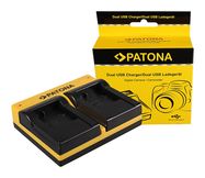 PATONA Dual Ladegerät f. Qumox SupTig 3 SJ4000 SJ4000 SupTig3 SupTig 3 SJ4000 SupTig 3 inkl. Micro-U, PATONA