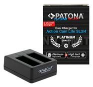 PATONA Platinum Dual charger for PATONA Action Cam Life SL3 and SL4, PATONA