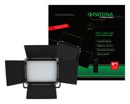 PATONA Premium LED photo and video light with 216 adjustable RGB LEDs incl. remote control + carrying bag, PATONA