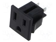 Female; for panel mounting,snap-in; socket; 15A; 125V SCHURTER