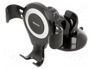 Car holder; black,silver; for dashboard,for windscreen BASEUS