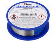 Tin; lead-based; Sn60Pb40; 0.56mm; 0.1kg; reel; 190°C; 2.5% CYNEL