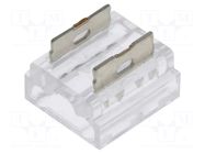LED tape connector; for tape-to-tape connection; 6A; 12V,24V POS