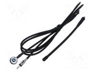 Antenna; automotive; 240mm; AM,FM; universal; rubber mast; 2.5m MTA