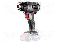 Tool: electric hot shrink gun; battery; 270W; 18VDC; 200l/min GRAPHITE