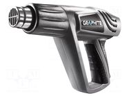 Tool: electric hot shrink gun; 2kW; 230VAC; 350l/min,500l/min GRAPHITE