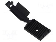 Self-adhesive cable holder; polyamide; black HELLERMANNTYTON