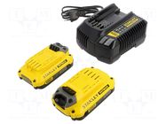 Re-battery: Li-Ion; 18V; 4Ah; Kit: charger; FATMAX V20 STANLEY