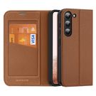 Dux Ducis Skin X2 case Samsung Galaxy S23 flip case wallet stand brown, Dux Ducis