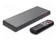 Switch; HDCP 2.3,HDMI 2.1; 8K,CEC,EDID,HDCP,HDR,UHD 4320p DIGITUS