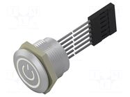 Switch: capacitive; Pos: 2; SPST; 1A/24VDC; IP68; OFF-(ON); RGB TE Connectivity