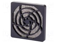 Guard; plastic; 80x80mm; snap fastener,screw; with filter; 30ppi TQSolution